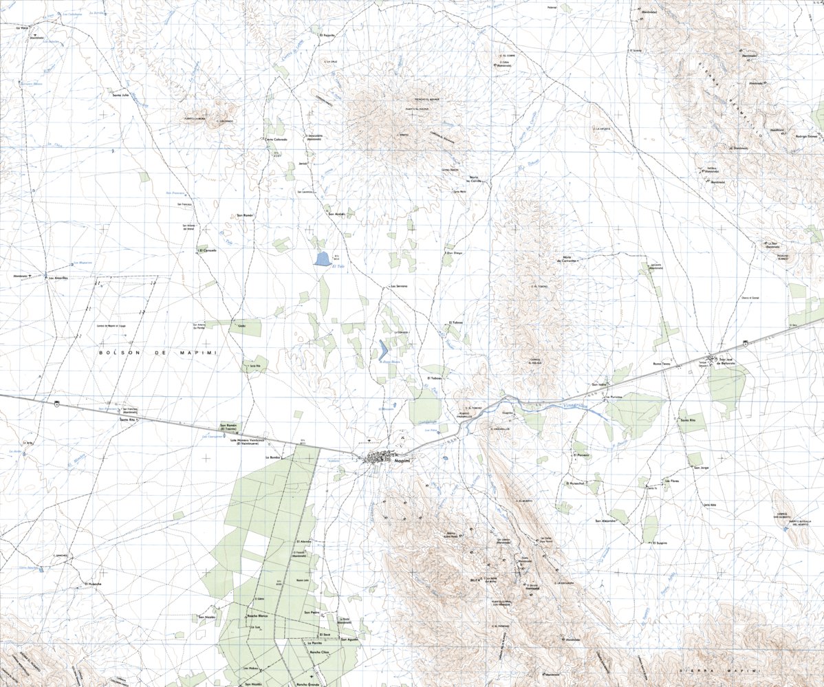 Mapimí (G13D14) Map by Land Info Worldwide Mapping LLC | Avenza Maps