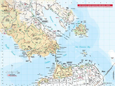 Marin Headlands Hiking and Biking Trail Map Preview 1