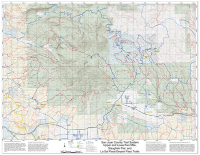 Two Mile, Slaughter Flat and La Sal/Geyser Pass ATV/OHV Trail System Map Preview 1