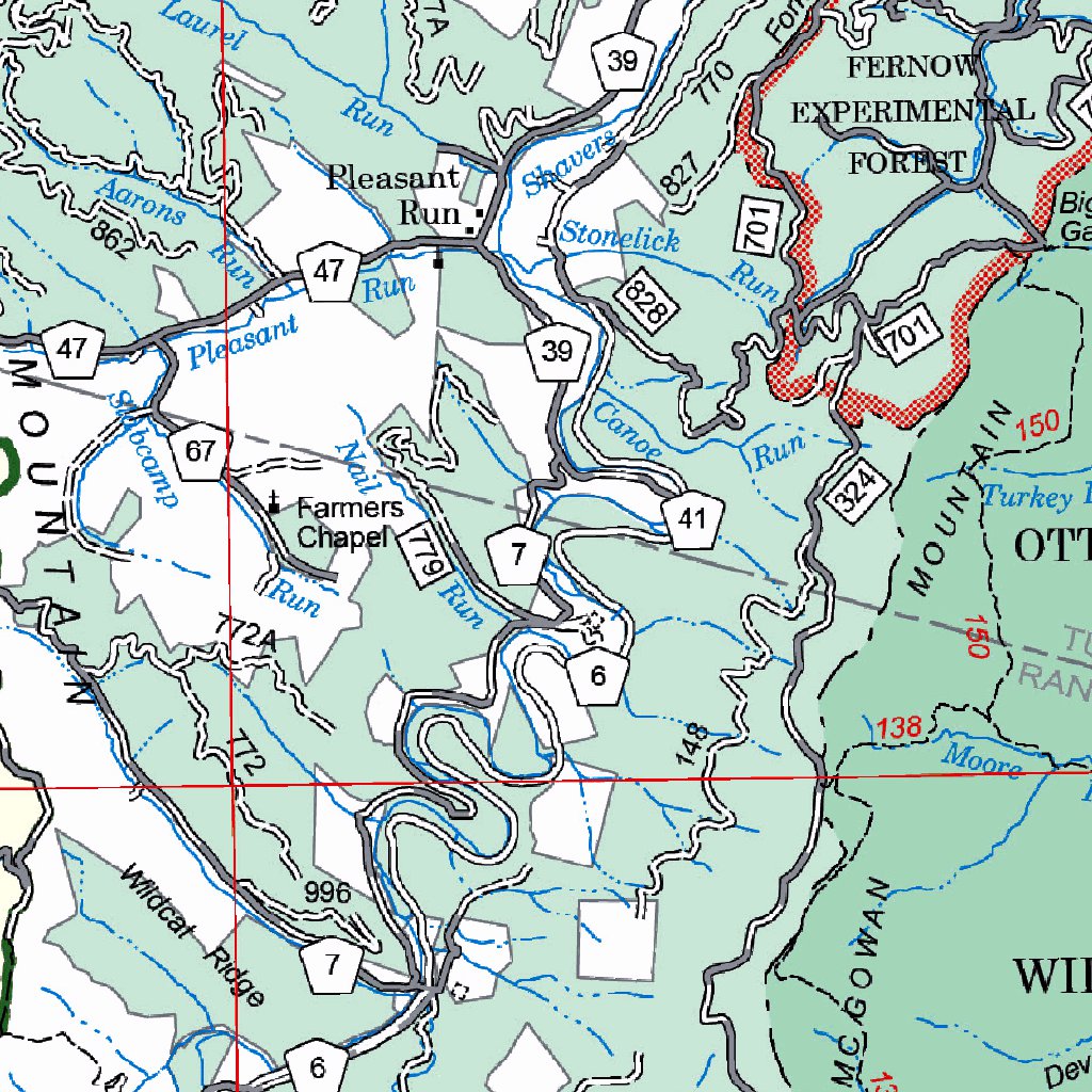 Monongahela NF Forest Visitor Map - North by US Forest Service R9 ...