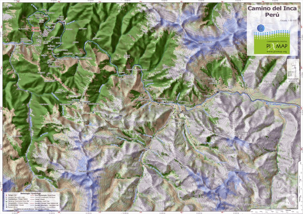 Camino del Inca 1/50.000 Map by Pixmap Cartografia Digital | Avenza Maps