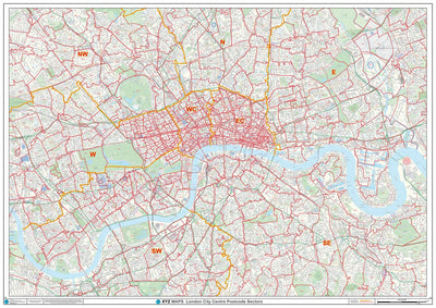 XYZ Postcode Sector Map - (C1) - Inner London Preview 1