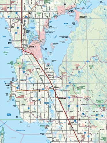 Map45 Lake St Martin - Manitoba Backroad Mapbooks Preview 1