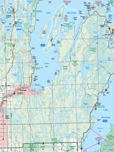 Map47 Fisher Bay - Manitoba Backroad Mapbooks Preview 1