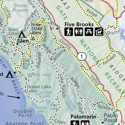 Point Reyes National Seashore - NPS Map - Hike California - Bike California Preview 3