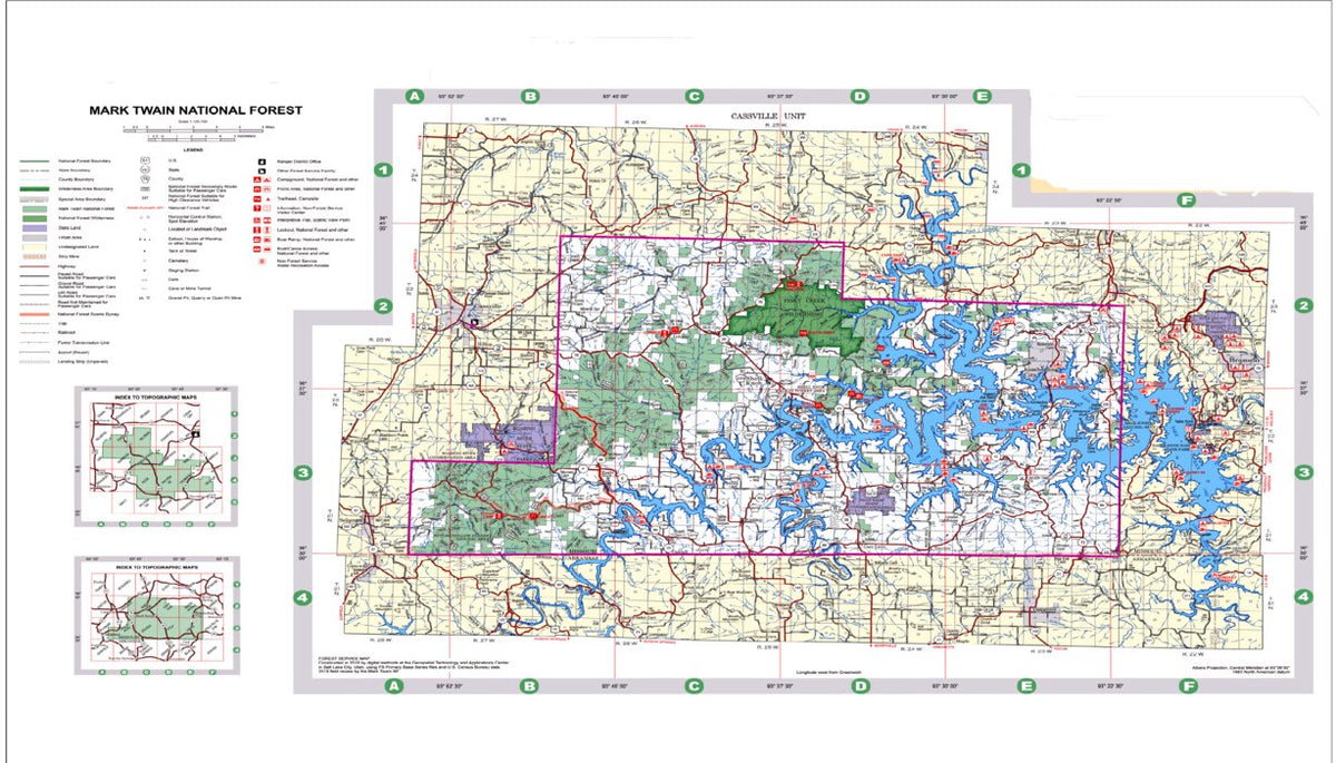 Mark Twain NF Forest Visitor Map - Cassville Ranger District by US ...