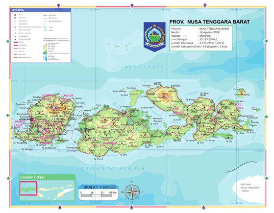 Nusa Tenggara Barat Map by Georof Map Services | Avenza Maps