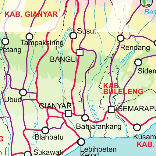 Bali Tourism Map by Georof Map Services | Avenza Maps