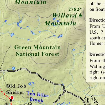 Baker Peak, Peru Peak and White Rocks Hiking Trail Map Preview 2