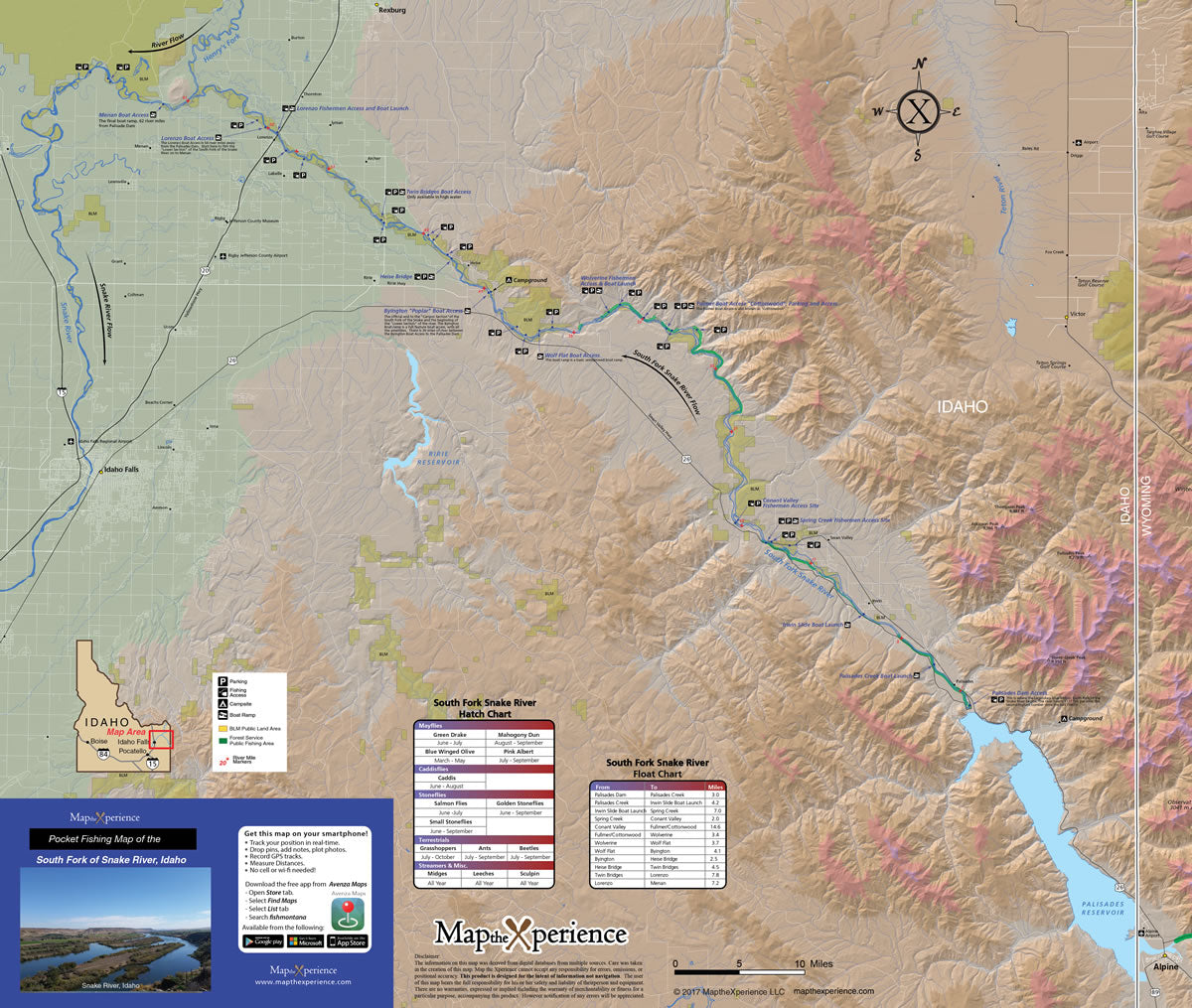 Four Rivers Deep Maps 3 Maps of 4 Rivers - Fish Idaho Map by Map the Xperience | Avenza Maps