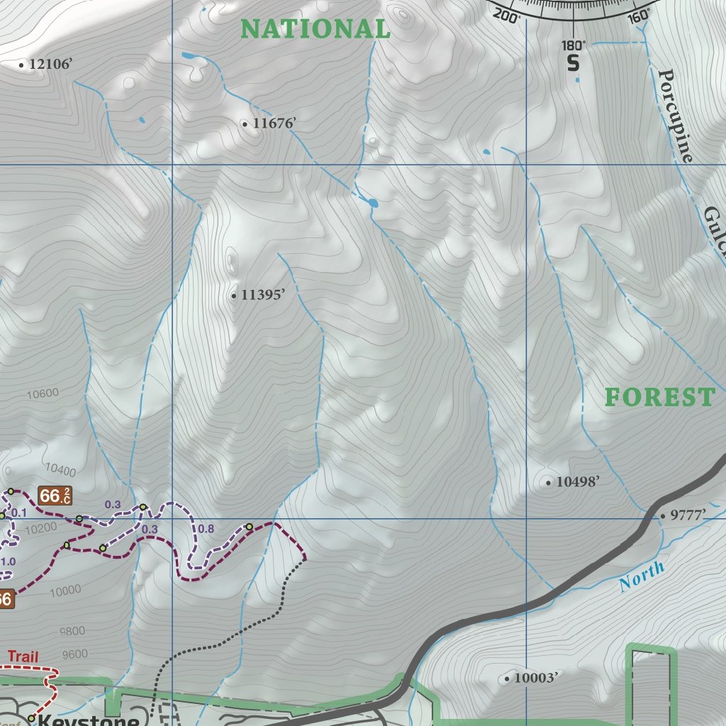 Breckenridge Trail Map 2nd Edition North by Singletrack Maps | Avenza Maps