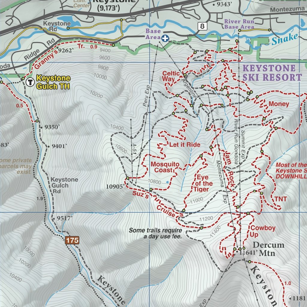 Breckenridge Trail Map 2nd Edition North by Singletrack Maps | Avenza Maps