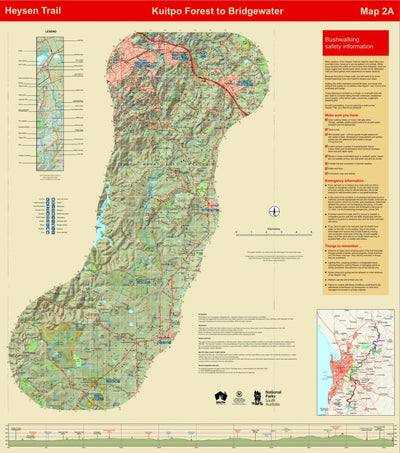 Heysen Trail map 2a - Kuitpo Forest to Bridgewater Preview 1