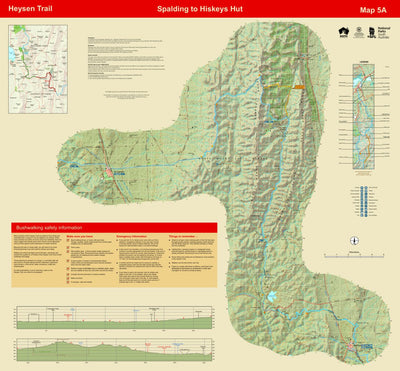 Heysen Trail map 5a - Spalding to Hiskeys Hut Preview 1
