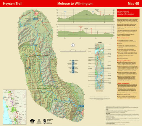 Heysen Trail map 6b - Melrose to Wilmington Preview 1
