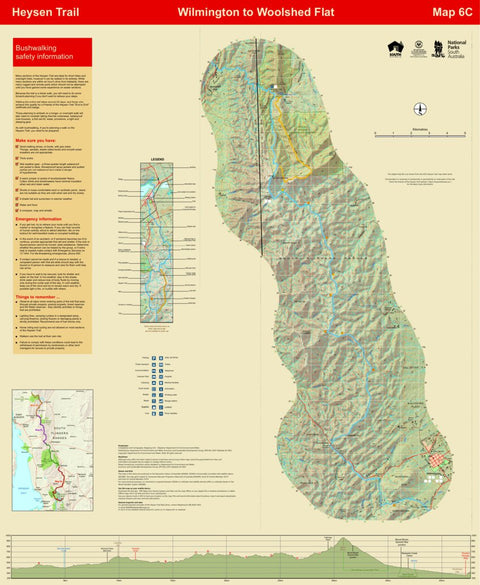 Heysen Trail map 6c - Wilmington to Woolshed Flat Preview 1