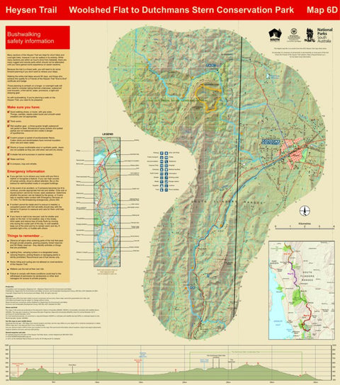 Heysen Trail map 6d - Woolshed Flat to Dutchmans Stern Conservation Park Preview 1