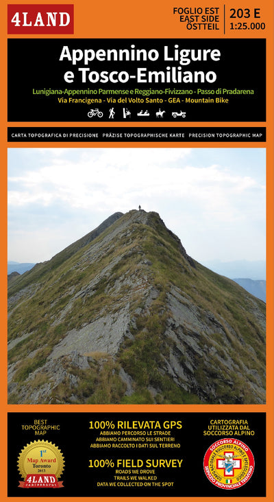 4LAND 203 Appennino Ligure e Tosco-Emiliano (Cofanetto 4 mappe - 4 maps bundle) Preview 2