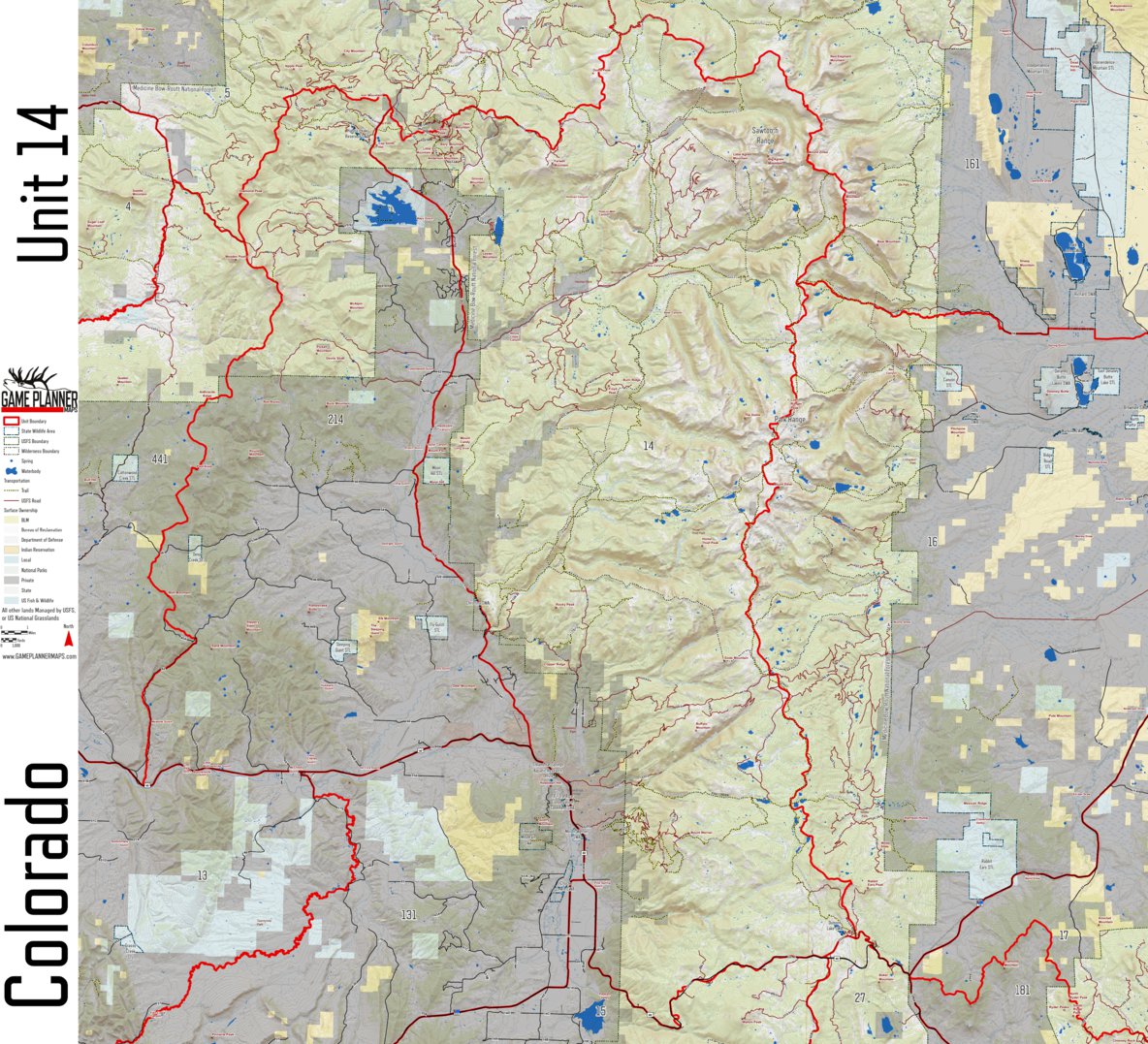 Colorado Unit 14 Map by Game Planner Maps | Avenza Maps