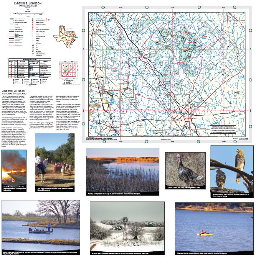 Lyndon B. Johnson National Grassland, Forest Visitor Map, FVM by US ...