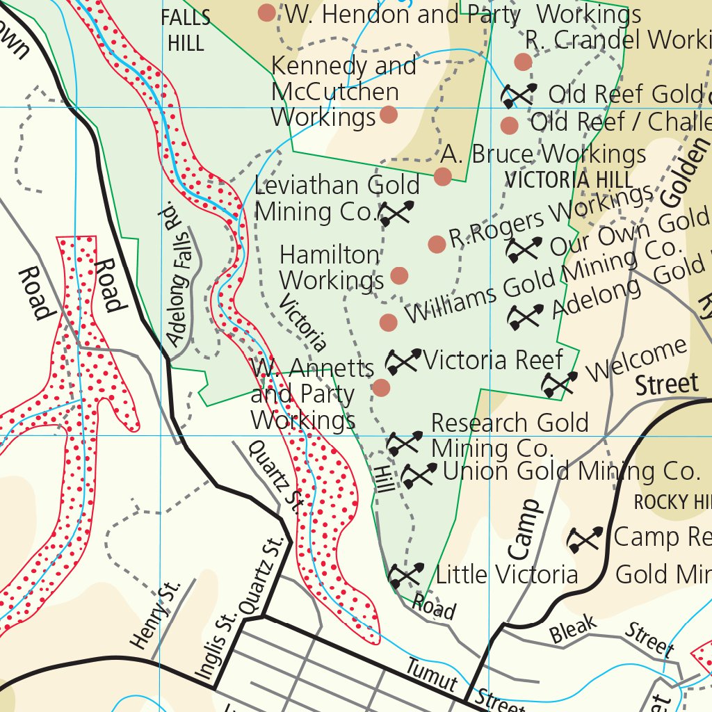 Aderlong Goldfield Map by Doug Stone GOLD MAPS | Avenza Maps