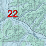 2018 GMU 22 Colorado Big Game (Elk/Mule Deer) Hunting Map (Habitat and range) Preview 2