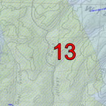 2018 GMU 13 Colorado Big Game (Elk/Mule Deer) Hunting Map (Habitat and range) Preview 3