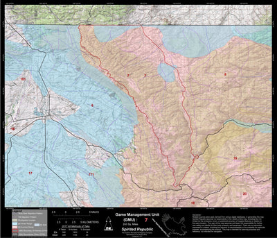 2018 GMU 7 Colorado Big Game (Elk/Mule Deer) Hunting Map (Habitat and range) Preview 1