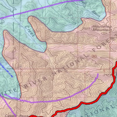 2018 GMU 42 Colorado Big Game (Elk/Mule Deer) Hunting Map (Habitat and range) Preview 3