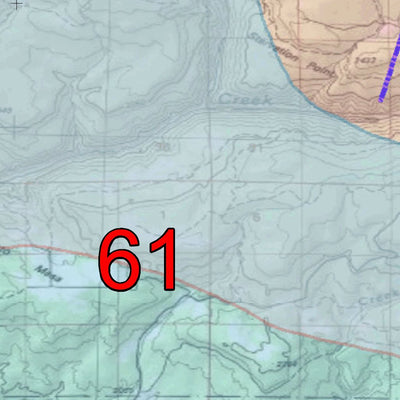 2018 GMU 61 Colorado Big Game (Elk/Mule Deer) Hunting Map (Habitat and range) Preview 2