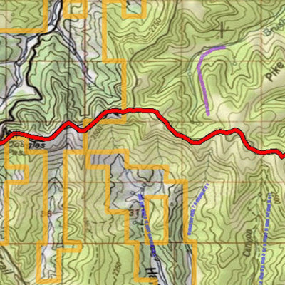 2018 GMU 21 Colorado Big Game (Elk/Mule Deer) Hunting Map (Public/Private Lands) Preview 3