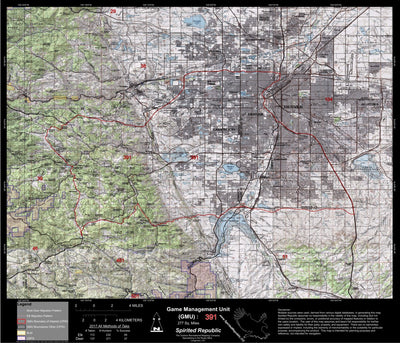 2018 GMU 391 Colorado Big Game (Elk/Mule Deer) Hunting Map (Public/Private Lands) Preview 1