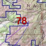2018 GMU 78 Colorado Big Game (Elk/Mule Deer) Hunting Map (Public/Private Lands) Preview 2