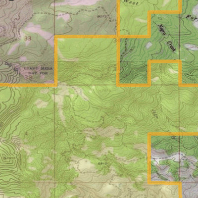 2018 GMU 411 Colorado Big Game (Elk/Mule Deer) Hunting Map (Public/Private Lands) Preview 2
