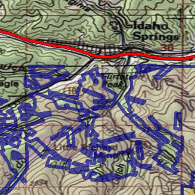 2018 GMU 39 Colorado Big Game (Elk/Mule Deer) Hunting Map (Public/Private Lands) Preview 3