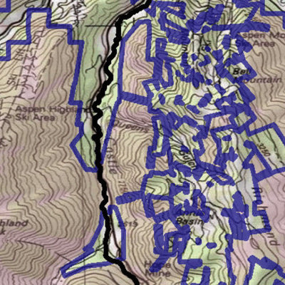 2018 GMU 444 Colorado Big Game (Elk/Mule Deer) Hunting Map (Public/Private Lands) Preview 3