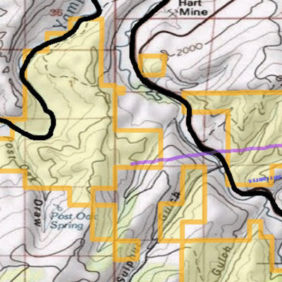 2018 GMU 3 Colorado Big Game (Elk/Mule Deer) Hunting Map (Public/Private Lands) Preview 3