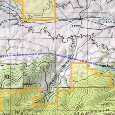2018 GMU 58 Colorado Big Game (Elk/Mule Deer) Hunting Map (Public/Private Lands) Preview 2