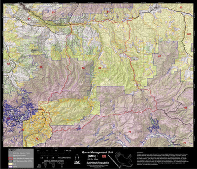 2018 GMU 66 Colorado Big Game (Elk/Mule Deer) Hunting Map (Public/Private Lands) Preview 1