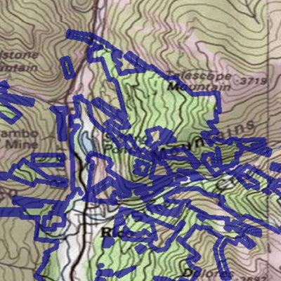 2018 GMU 71 Colorado Big Game (Elk/Mule Deer) Hunting Map (Public/Private Lands) Preview 3