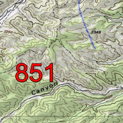 2018 GMU 851 Colorado Big Game (Elk/Mule Deer) Hunting Map (Public/Private Lands) Preview 2