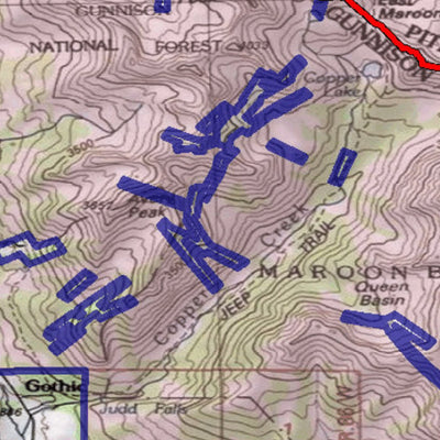 2018 GMU 55 Colorado Big Game (Elk/Mule Deer) Hunting Map (Public/Private Lands) Preview 3