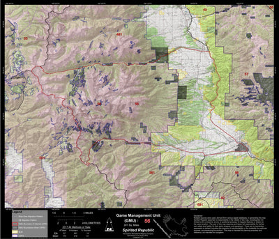 2018 GMU 56 Colorado Big Game (Elk/Mule Deer) Hunting Map (Public/Private Lands) Preview 1