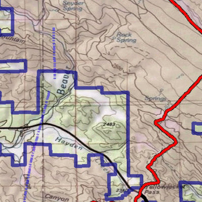 2018 GMU 751 Colorado Big Game (Elk/Mule Deer) Hunting Map (Public/Private Lands) Preview 2