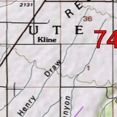 2018 GMU 741 Colorado Big Game (Elk/Mule Deer) Hunting Map (Public/Private Lands) Preview 2
