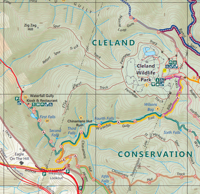 Cleland Conservation Park Bushwalking Map Preview 2
