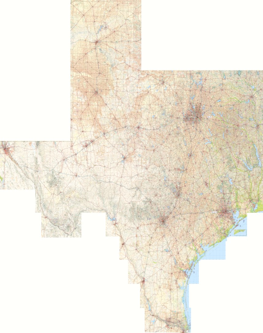 Texas Feature Map Texas Atlas Landscape Maps Map by East View Map Link | Avenza Maps