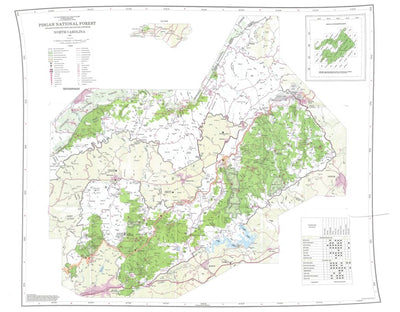 Pisgah National Forest, Eastern Appalachian and Grandfather Districts Forest Visitor Map Preview 1