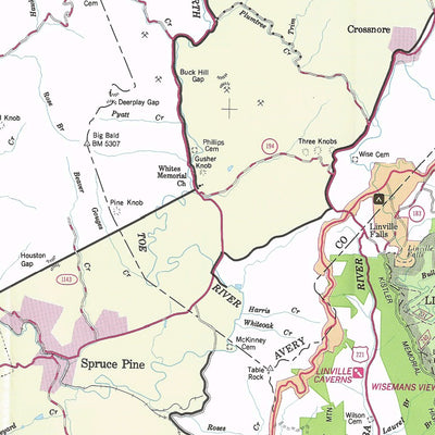 Pisgah National Forest, Eastern Appalachian and Grandfather Districts Forest Visitor Map Preview 2