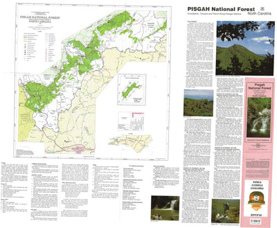 Pisgah National Forest, Western Appalachian District Forest Visitor Map Preview 1